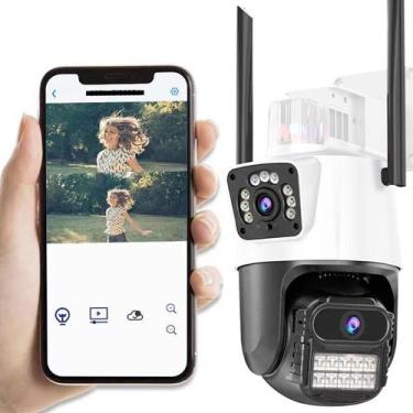 Imagem de Câmera de Segurança 2 em 1, Camera Fixa + Móvel, APP V380 Pro, Zoom, V