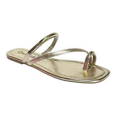 Imagem de Tamanco Santinelli Flat Dedo Casual 1552-072 Champagne