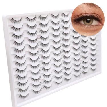 Imagem de Cílios postiços Azenlo Faux Mink Lashes 48 pares de 14 mm 3D