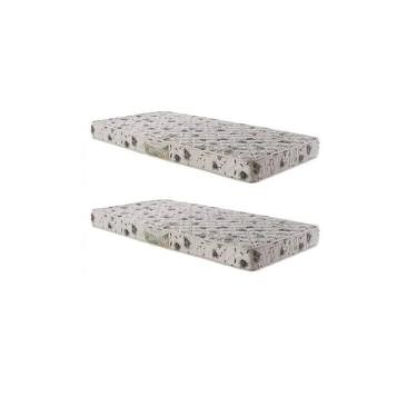 Imagem de Kit 2 Colchões Solteiro D 23 Sonum 14x 188x 78 Cm Cinza Cinza