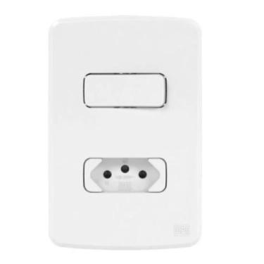 Imagem de Cj 4x2 1 Inter Paralelo 1 Tomada 2P+T 10A Branco Composé WEG