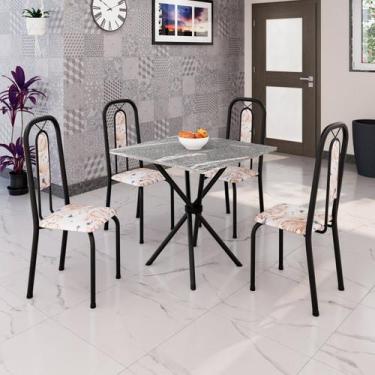 Imagem de Conjunto Sala de Jantar com 4 Cadeiras Lívia - Soma Móveis