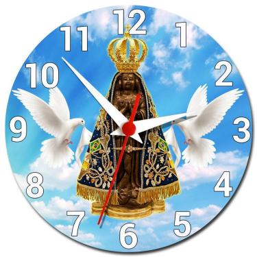 Imagem de Relógio de Parede Nossa Senhora Aparecida Decoração