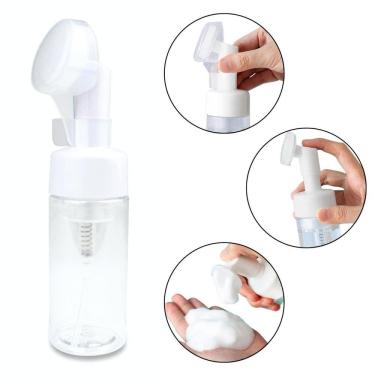 Imagem de Frasco Pump Com Escovinha De Silicone Para Skin Care 120 Ml