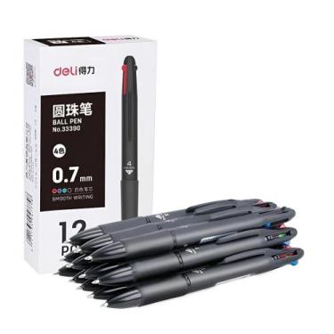 Imagem de Caneta Esferografica Grip 4 Cores Ponta 0,7mm - Deli