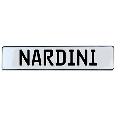 Imagem de Vintage Parts 715834 Wall Art (Nardini White Stamped Aluminum Street Sign Mancave), 1 pacote