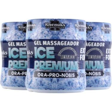 Imagem de Kit 3 Gel Massageador Ice Premium Extra Forte Ora-Pro-Nóbis - Rhenuks