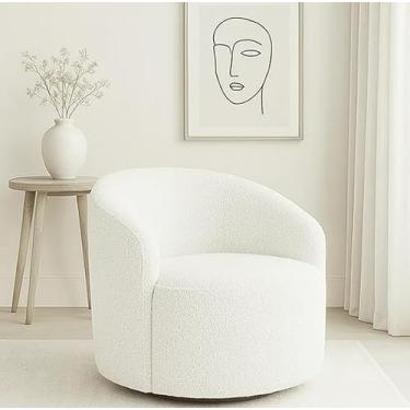 Imagem de Poltrona Grécia Orgânica Decorativa em Tecido Boucle | Moderna Elegante Confortável com Almofadas (CRU)