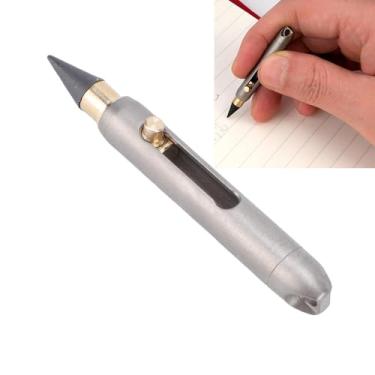 Imagem de ASHATA Caneta para Chaveiro Ti, Lápis Portátil de Liga de Grafite Eterna, Mini Ferramenta de Escrita para Desenho de Esboço, Escrita Com 2 Pontas, para Bolsa de Chaveiro para Uso