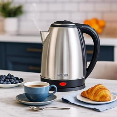 Imagem de Chaleira Elétrica 2L, Aço Inox, 1000W, Base Giratória 360°, 127V, Preta