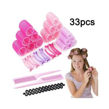 Imagem de Conjunto de modeladores de cabelo 33 com pentes e grampos de cabelo - 