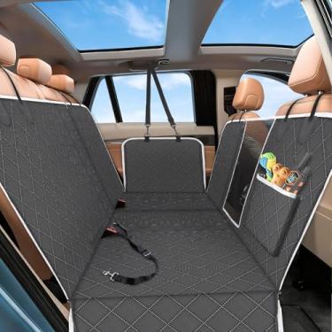 Imagem de PetJoy Capa de assento de carro para cães 100% impermeável, capa de assento de cachorro, capas de assento traseiro macias duráveis para carros (amarelo)