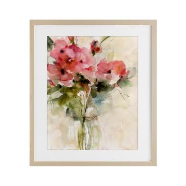 Imagem de Stupell Industries Impressão emoldurada abstrata misturada de bétula rosa por Carol Robinson, 40 x 33