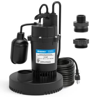 Imagem de Bomba de depósito Acquaer 1/3 HP 3040 GPH Submersível de Água Limpa/Su