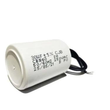 Imagem de Capacitor 30uf 250v 2 Fios Motores e Ventiladores 2 unidades - Transte