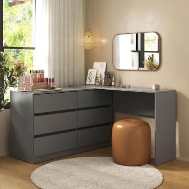 Imagem de Penteadeira versátil Bella de Canto para Maquiagem 120 cm com 6 Gaveta