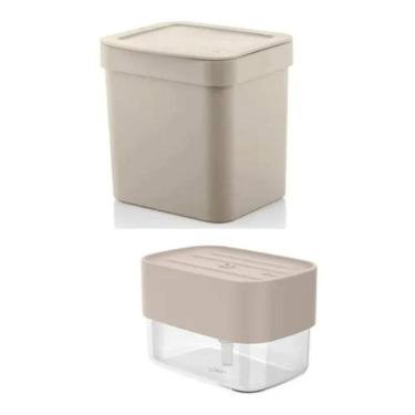 Imagem de Porta Detergente Esponja Sabão Liquido Pia + Lixeira 2,5L