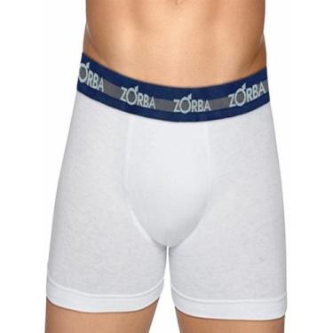 Imagem de Cueca Boxer Zorba 0702 Adulto Algodão T. P/XGG, P, 001, Branco