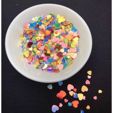 Imagem de Glitters Lantejoulas Coração Brilhantes pacote 2g - Happie Itens, Colo