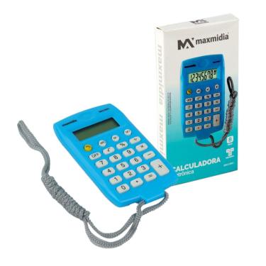Imagem de Calculadora de Bolso 8 Dígitos com Cordão Color - Tudo em Caixa