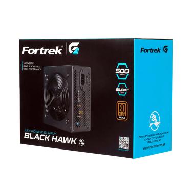 Imagem de Fonte P/ PC ATX Fortrek  Black Hawk Plus 500 Watts - FT0084