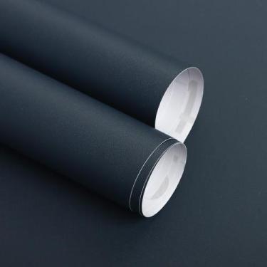 Imagem de Papel de parede Froluya Dark Blue Peel and Stick 40 cm x 10 m de vinil