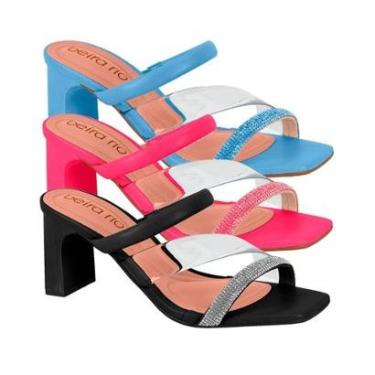 Imagem de Sandália Rasteira Feminina Casual Dia a Dia Calce Fácil com Strass Conforto Beira Rio 8263.969-Feminino