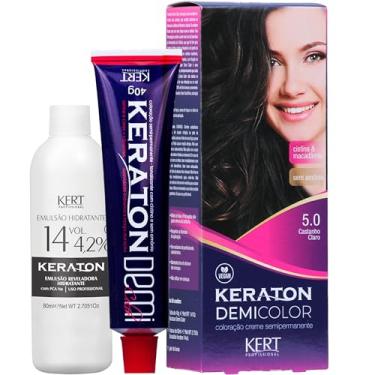 Imagem de Keraton, Coloração, Demi Color, 40 g + 80ml, Nº 5.0 Castanho Claro