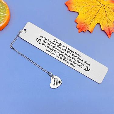 Imagem de Marcadores de livro Sister in Law Presentes de aniversário para irmãs não biológicas presente de irmãs bônus presentes de irmãs presentes de família não é sempre sangue Stepsister Gift Christmas