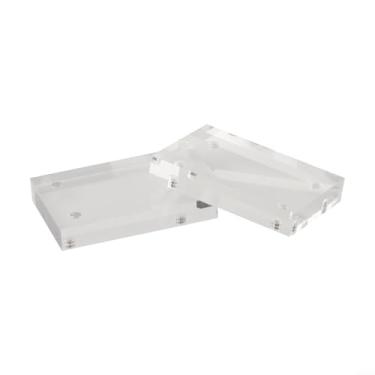 Imagem de Porta-retratos de acrílico transparente, suporte magnético para pôster, espessura: 10 + 10 mm, 4 x 6 cm, para mesa