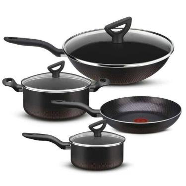 Imagem de Jogo De Panelas Rochedo Inova Antiaderente 4 Peças Preto