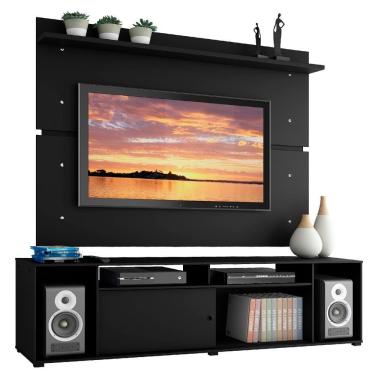 Imagem de Rack e Painel para TV até 65" Cancun Preto Madesa