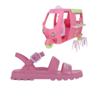 Imagem de Sandália Infantil Menina Barbie Com Sorveteria 23221