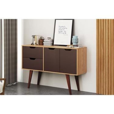 Imagem de Aparador De Sala Jantar Mb 1097 C- 2 Portas E 2 Gavetas Mel-avelã - Movelbento