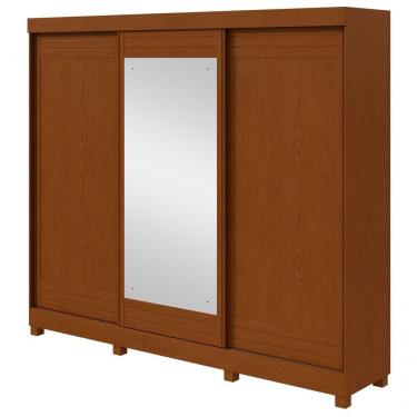Imagem de Guarda-roupas Casal Nice 3 Portas 1 Espelho 4 Gavetas  Com Pés - Lopas Frassino