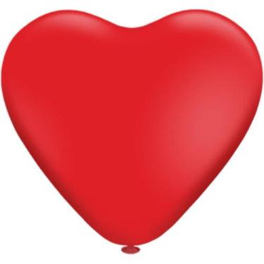 Imagem de Balão Coração N010 Vermelho Pacote com 25 Unidades - Riberball
