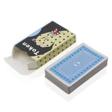 Imagem de Cartas de baralho marcadas com o tamanho do Deck Magic Poker com marca