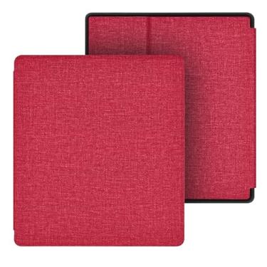 Imagem de Yzlvigrous Textura de Pano Capa para Kindle Oasis 9th/10th Gen 2017/2019, Capa Ultrafina com PC Back, Modelo: CW24WI/S8IN4O, Tampa de 7 Polegadas com Recurso de Agueira do Sono Auto
