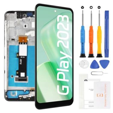 Imagem de Tela de substituição original para Motorola Moto G Play 5G 2023 XT2271 XT2271-5 16.5 cm LCD Display Touch Digitalizador com ferramentas - Preto com moldura