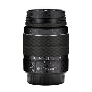 Imagem de EFS 18-55 3.5-5.6 Adesivo de lente de câmera para Canon EF-S 18-55 mm F3.5-5.6 III Película protetora de película decalque de vinil (Plover Black)