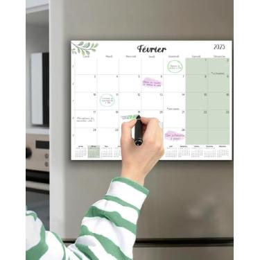 Imagem de Calendário magnético de geladeira 2024 2025 (17 meses) 32 x 22 cm, calendário familiar de agosto de 2024 a dezembro de 2025, organizador de calendário do advento, planejador de escritório e casa,