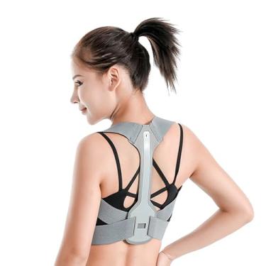Imagem de Corretor de postura para homens e mulheres totalmente ajustável al B confortável e eficaz para a parte superior das B para alívio da dor no pescoço e ombros