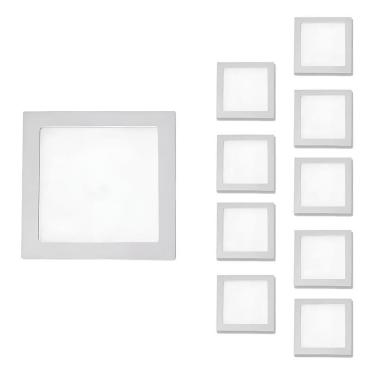 Imagem de Kit 10 Paineis Led Sobrepor 25W Quadrado Branco Frio 6500K