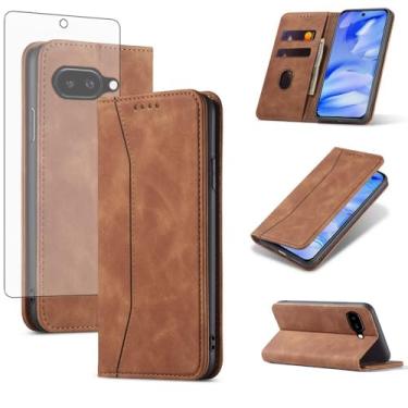 Imagem de Asuwish Capa carteira flip para celular Google Pixel 9A com protetor de tela de vidro temperado, fecho magnético, suporte para cartão de crédito, suporte para celular, acessórios Pixel9A A9 5G