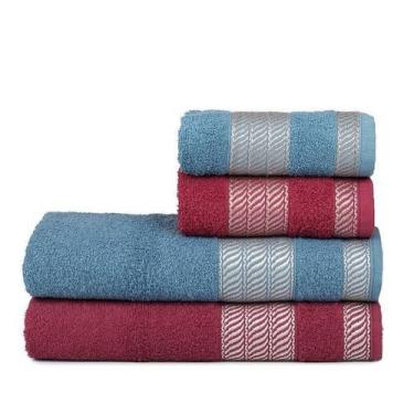 Imagem de Jogo Toalha De Banho Gigante 4 Peças Siena Atlântica - Atlantica