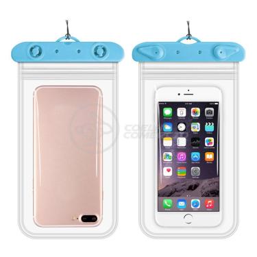 Imagem de Capa Bolsa A Prova Dágua Impermeável Universal Para Celular - Azul