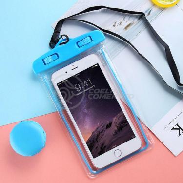 Imagem de Capa Bolsa A Prova Dágua Impermeável Universal Para Celular - Azul