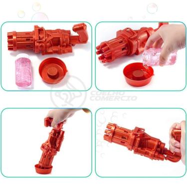 Imagem de Máquina Elétrica Tiktok Lança Bolhas Vermelho