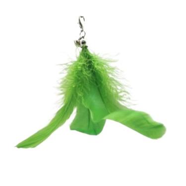 Imagem de Luzhengyang Recargas de varinha Feather Cat Teaser – Cabeças inspiradas em pássaros naturais, acessórios de brinquedo de gato para brincadeiras interativas (pacote com 5) ([verde grama] Ref)