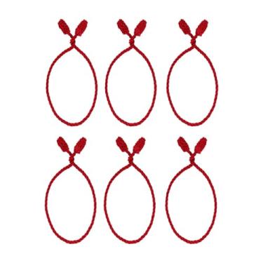 Imagem de rockible 6x Laços Decorativos para Guirlanda, Laços Torcidos Reutilizáveis ​​para Enfeites de Escada, Meias de Natal e Coroas de Flores, Vermelho